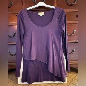 Elizabeth & James Vintage purple long sleeve tunic XS
